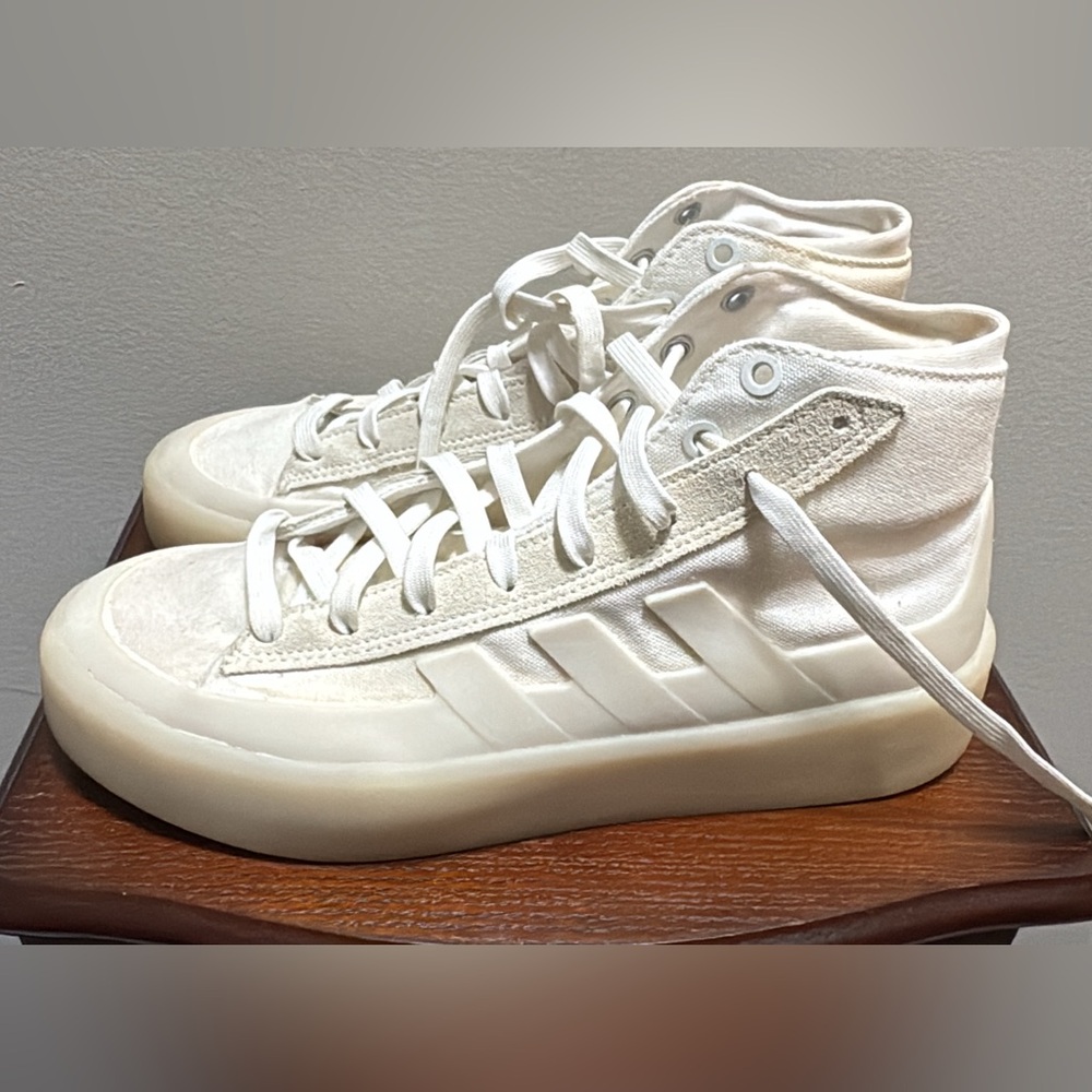 Adidas Cream High-Top Sneakers